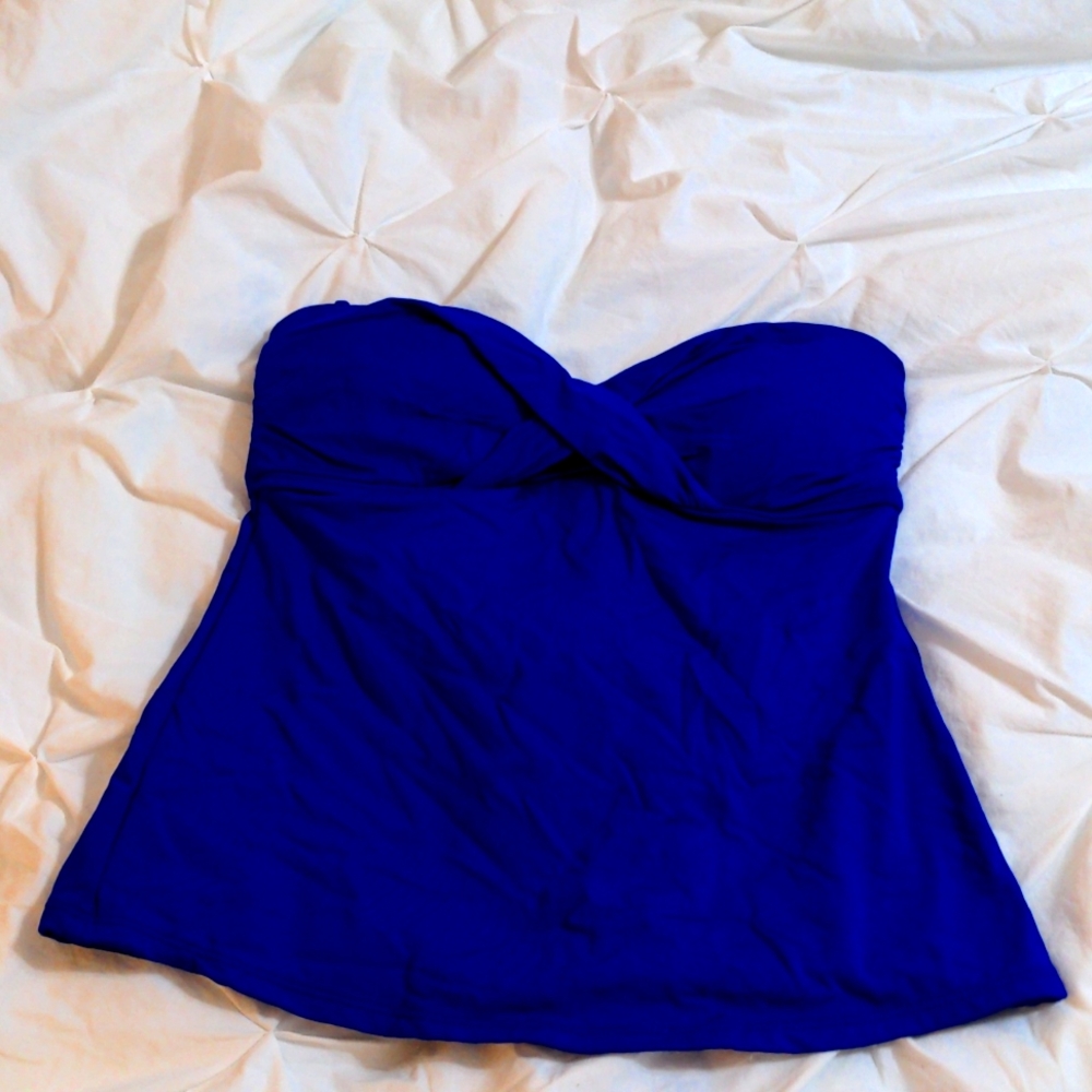 Twist Front Bandeau Tankini Top